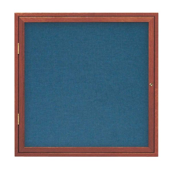 United Visual Products Triple Door Enclosed Radius EZ Tack Board, 72"x48", Satin/Green UV70055EZ-GREEN-SATIN